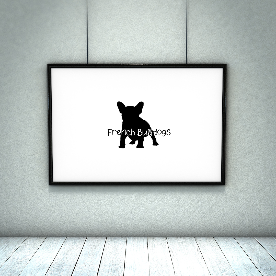 mur avec l'affiche du logo de fench bullodogs